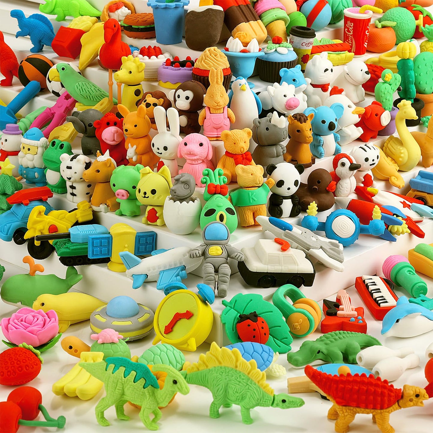 Urskytous 150Pcs Animal Erasers Desk Pets For Kids Cute Puzzle Erasers Pencil Erasers For Classroom Rewards Fun 3D Take Apart Er