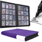 D DACCKIT Toploader Binder  Holds 640 Toploaders - 16-Pocket Top Loader Binder for 3 x 4 Rigid Card Holders for Trading Cards or Sports Cards(Model A Classic Purple)