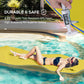 Homcom 10' X 5' Floating Mat, 3-Layer Swimming Pool Floating Water Mat Portable Foam Raft, Thick And Durable Water Activities Mat For Lake, Oceans, Yellow