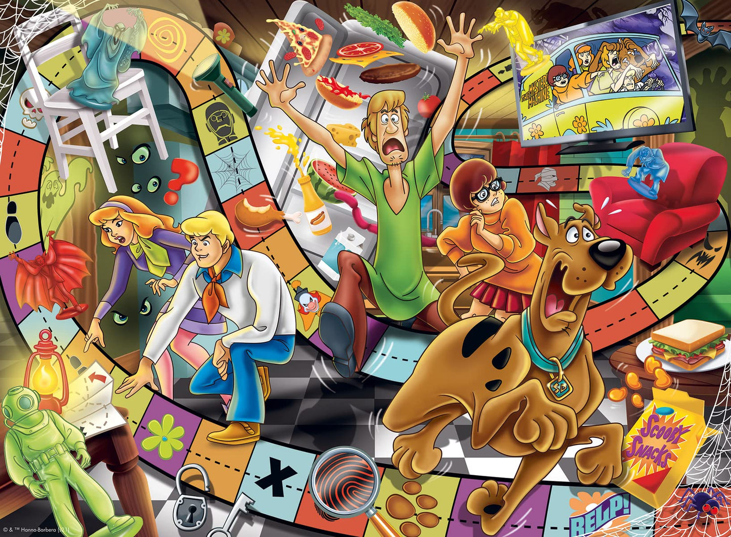 Ravensburger Scooby Doo: Haunted Game 200 Piece Xxl Jigsaw Puzzle For Kids | Unique And Interlocking Pieces | Boosts Problem Solving Skills | Durable And Long-Lasting | Ideal Gift For Ages 8-10