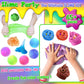 ESSENSON 34 Cups Slime Kit for Kids, DIY Butter & Crystal Slime, Party Favors for Ages 6-10, Clear Jumbo Slime Making Gift
