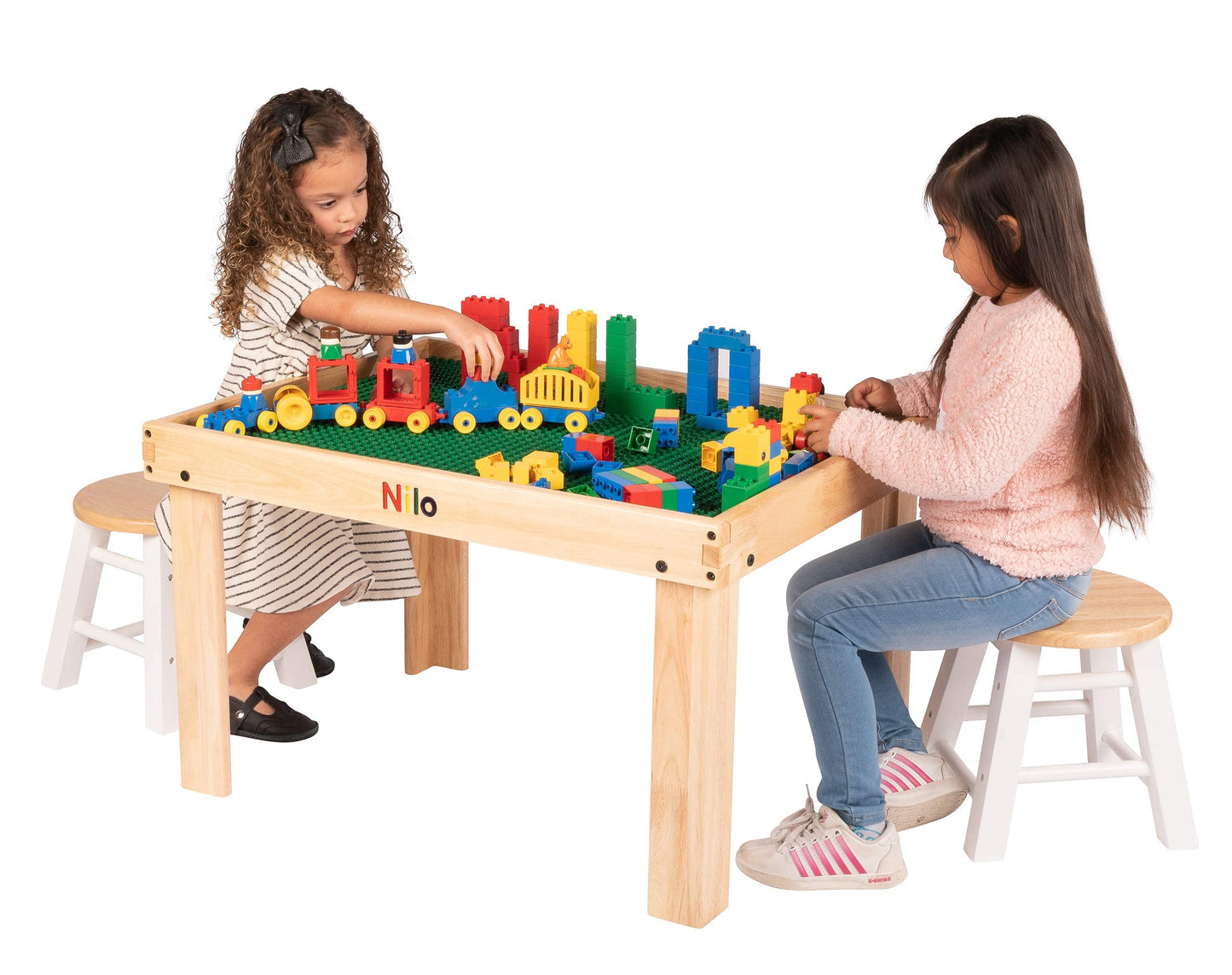 Nilo Large Building Plates For Building Bricks, Classic Green Baseplate, 2-Pack 12'X32' Double-Sided, Compatible With All Major Building Blocks And Activity Tables, Base Plate