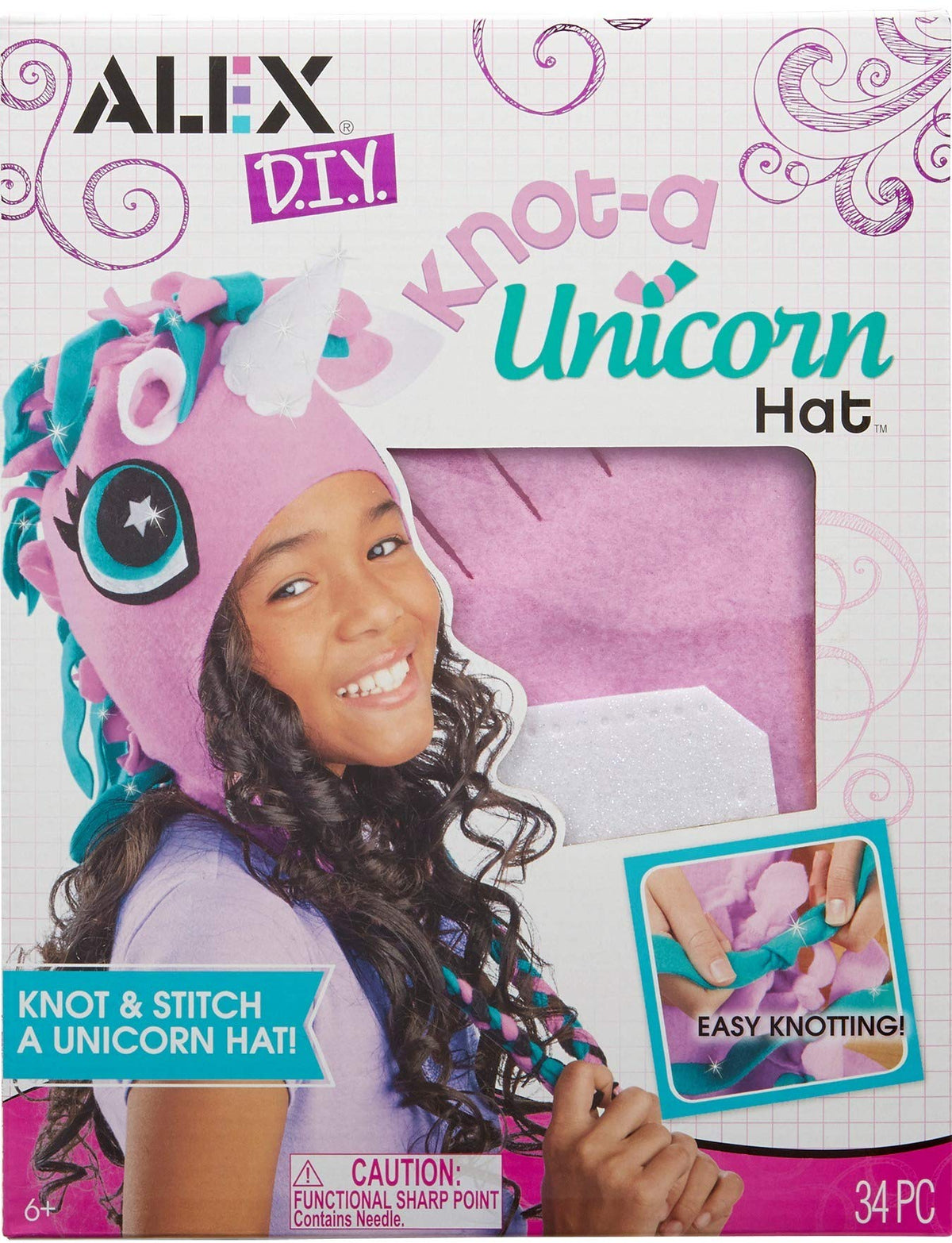 Alex DIY KnotA Unicorn Hat Craft Kit Kids Art and Craft Activity