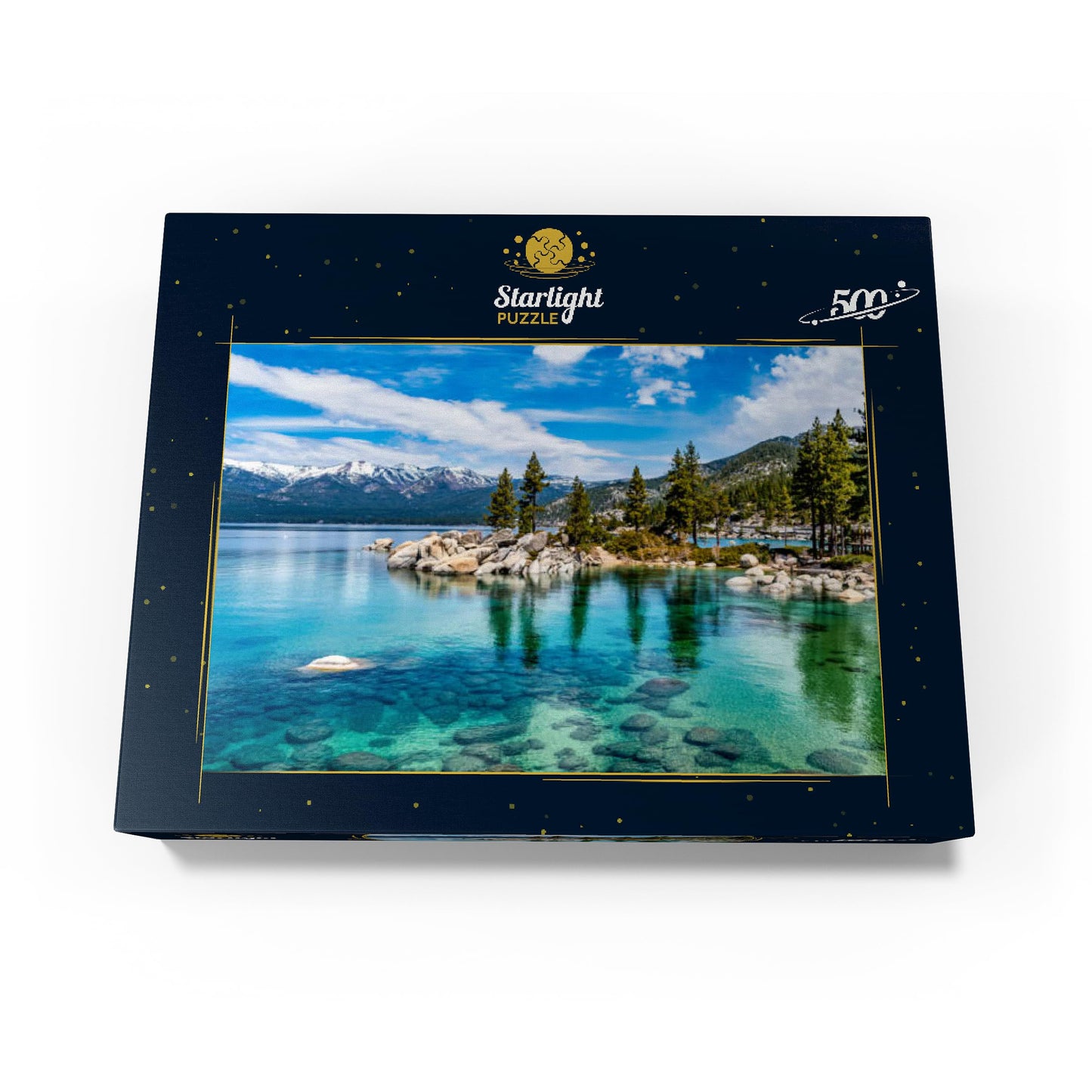 MyPuzzle The Beautiful Crystal Clear Waters of Lake Tahoe - enhanced 500 Piece Jigsaw Puzzle for mature-themeds