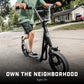Mongoose Trace Youth Kick Scooter - Folding/Non-Folding, Lighted Air-Filled Wheels, Model R6331AZA, Black