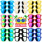 Smallzi Kids Sunglasses Bulk, Kids Sunglasses Party Favor, 24 Pack Neon Sunglasses For Kids Bulk With Uv400 Protection, Kids Sunglasses Boys Girls 3-8, Kids Summer Pool Beach Birthday Party Favors