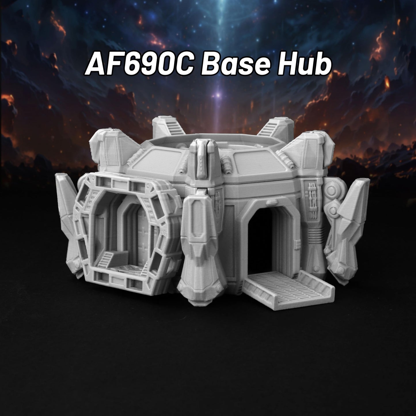 Sci-Fi Platform Walkways Set - RPG Terrain for mature-themeds  DND Walls and Bridges  Building Blocks for Tabletop RPG Games Like Dungeons and Dragons and Shadowrun-AF690C