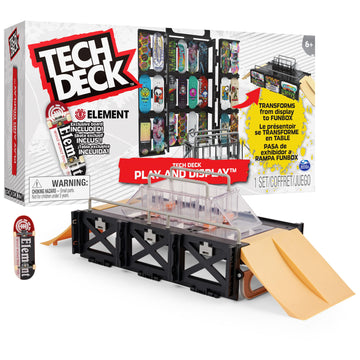 Tech Deck  Play and Display Transforming Ramp Set and Carrying Case with limited availability Fingerboard  Kids Toy for Ages 6 and up