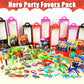 146Pcs Hero Party Favors for Kids, Goodie Box Stuffers Include Mini Notebooks Slap Bracelets Keychain Blowing Dragon Stickers St