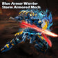 HIGH GODO Samurai Mech Warrior Building Set - 765PCS Blue Plastic Model Kit with Openable Cockpits for Ages 12+