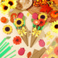 32 Set Thanksgiving Crafts Flower Bouquet Craft Kit DIY Flower Bouquet Kit Fall Florals for Thanksgiving School Classroom Home F