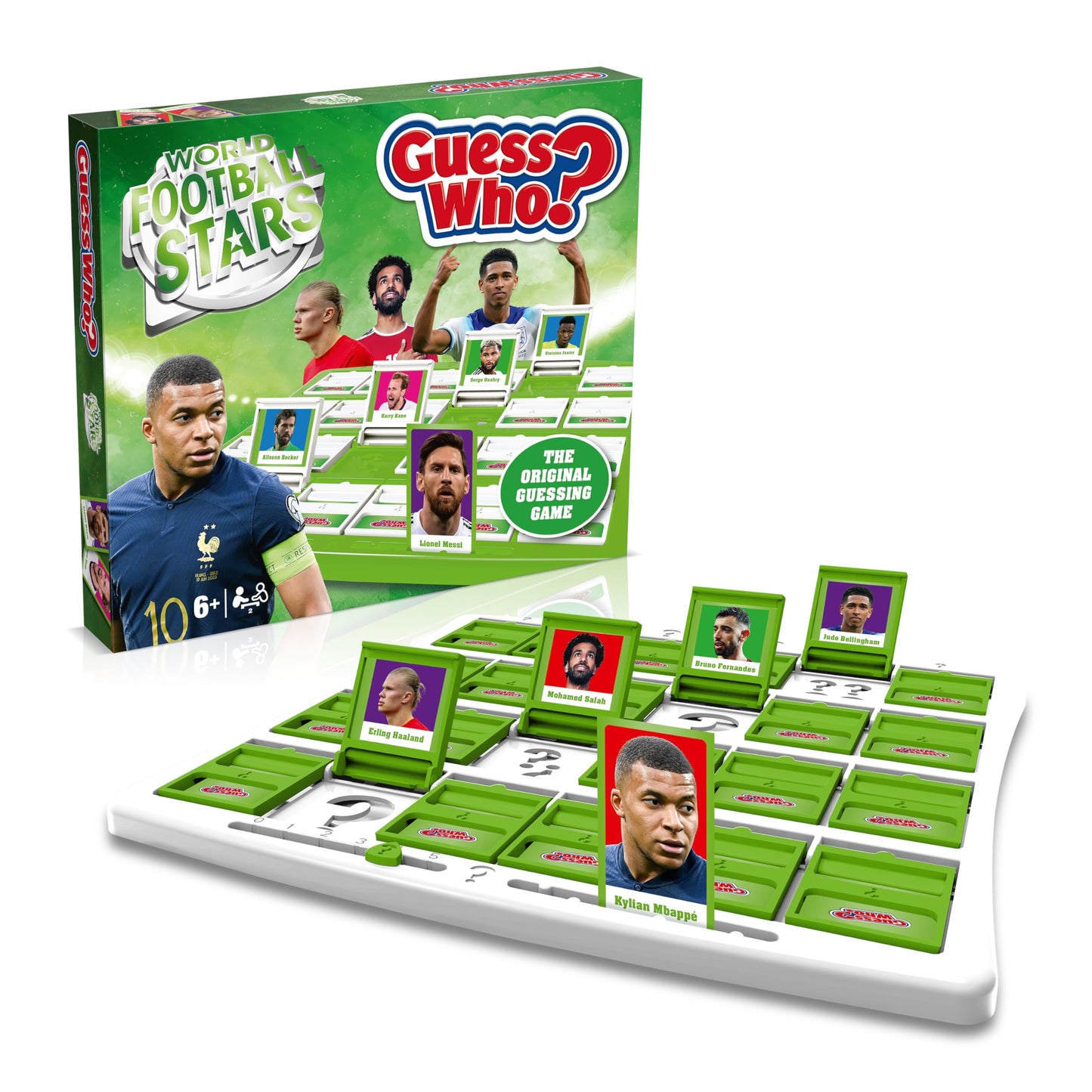 Winning Moves World Football Stars Guess Who? Board Game, Multi-coloured, One Size Fits All, Play with Messi, Ronaldo & More