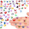 Yuronam 70 Pcs Mini Butterflies Tiny Resin Butterflies Miniature Ornaments For Fairy Garden Dollhouse Micro Landscape Decoration