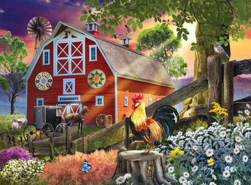 Buffalo Games - Tom Wood - Morning At The Farm - 1000 Piece Jigsaw Puzzle For Adults -Challenging Puzzle Perfect For Game Nights - Finished Size Is 26.75 X 19.75