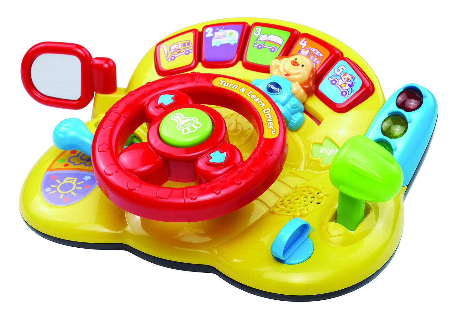 VTech Turn and Learn Driver Toy, Yellow, Plastic, 8.86 x 10.79 x 4.33 Inches, Model 80-166600