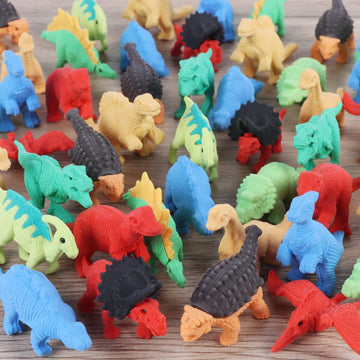Cllayees 72 Pcs Animal Erasers For Kids, Dinosaur Erasers Puzzle 3D Eraser Bulk, Mini Eraser Dinosaur Toys, Desk Pets For Students Classroom Prizes Class Rewards Party Favors