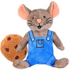 XIUMON Cookie and Mouse Plush Set, 4" Stuffed Animals, Cotton, Grey Blue, Model XM-MC, Ideal for Children and Teachers