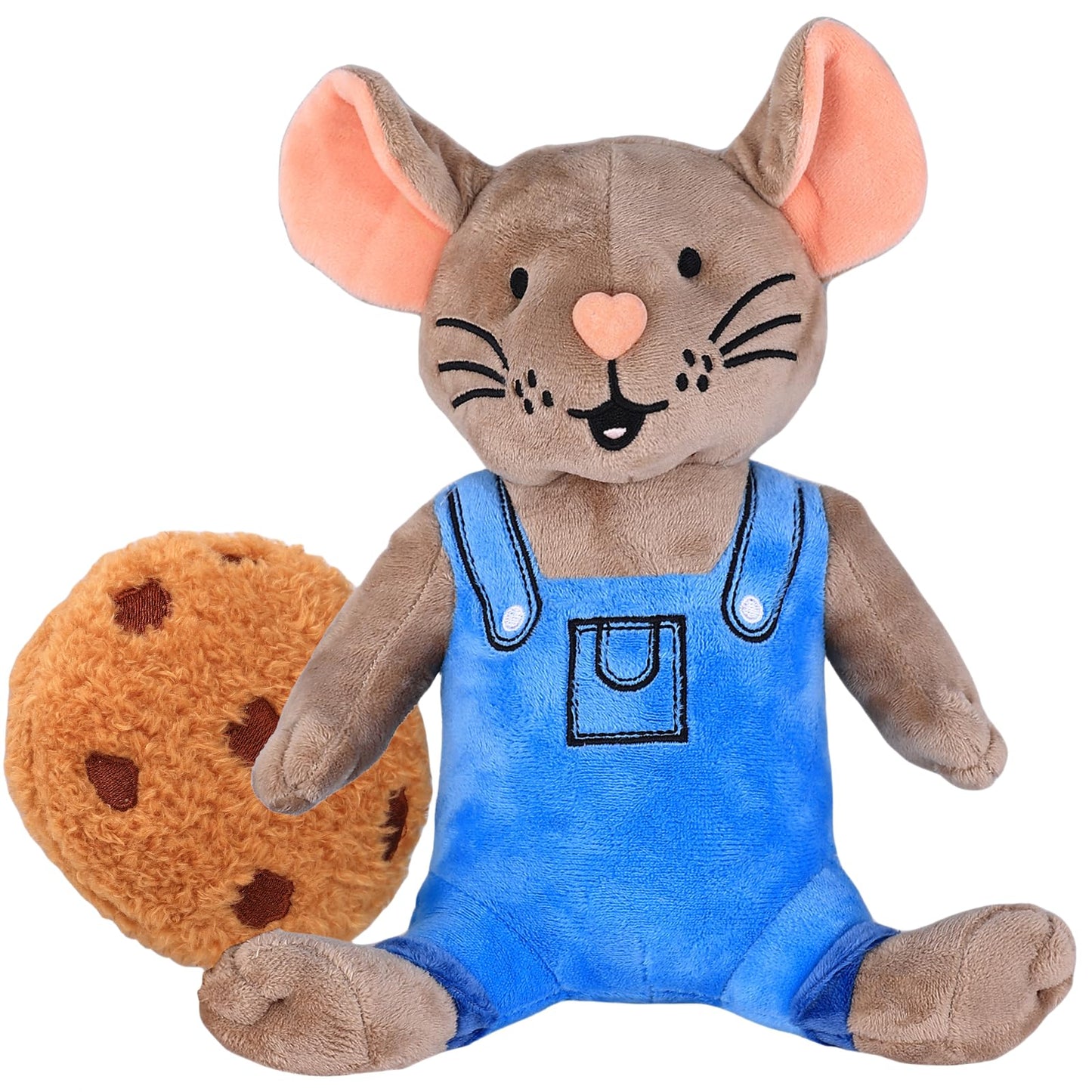 XIUMON Cookie and Mouse Plush Set, 4" Stuffed Animals, Cotton, Grey Blue, Model XM-MC, Ideal for Children and Teachers