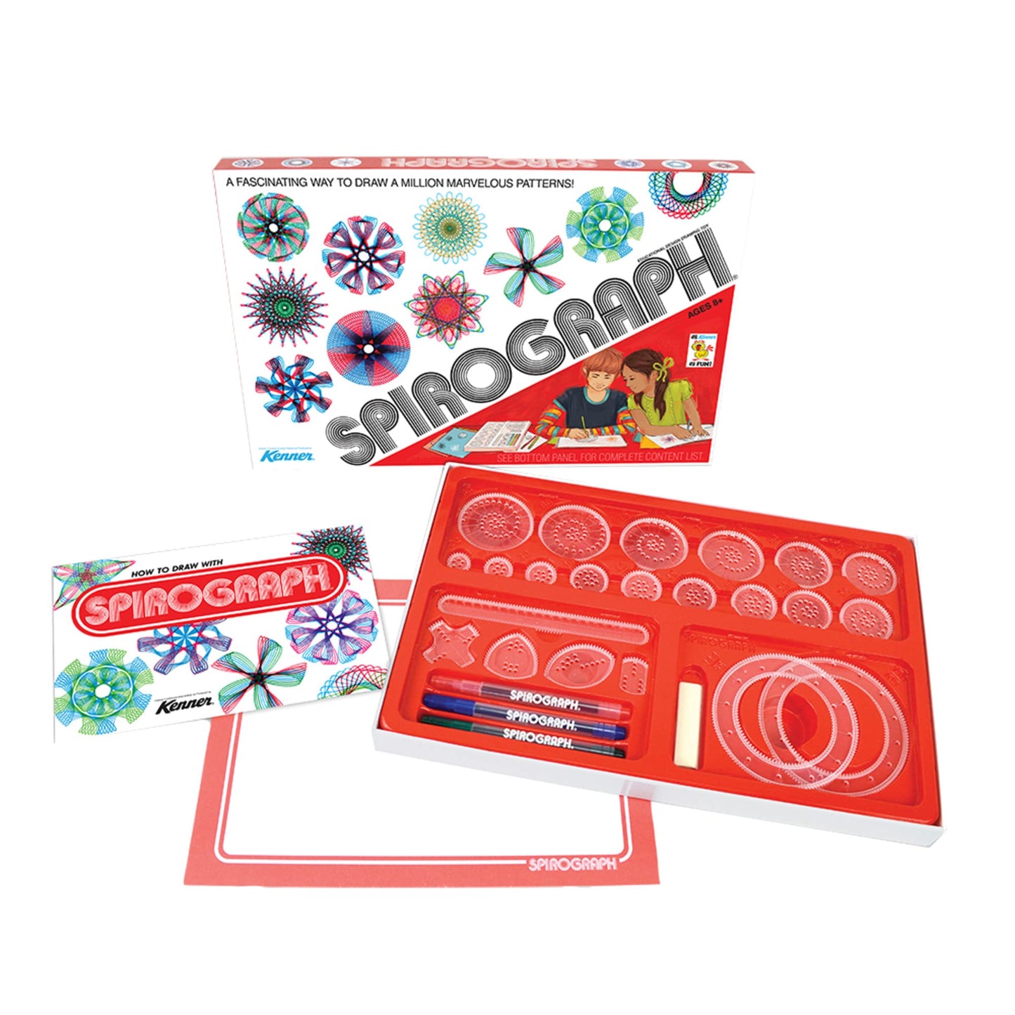 Spirograph Retro Deluxe Set - Arts and Crafts, Kids Toys, Art Supplies, Craft Supplies, Drawing Kit, Spiral Art, Reproduction of