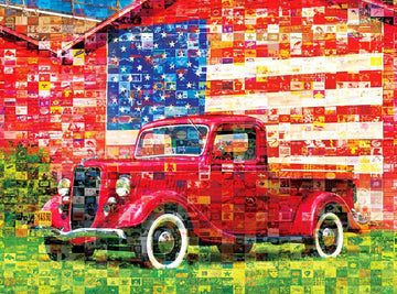 Roseart - Kodak Premium Mosaics - American Pickup Truck - 750 Piece Jigsaw Puzzle For Adults