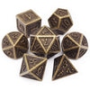 Haxtec DND Metal Dice Set 7PCS D&D Dice of D20 D12 D10 D8 D6 D4 for Dungeons and Dragons RPG Dice Games-Antique Bronze Dice