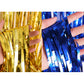 Sumind 4 Pack Foil Curtains Metallic Fringe Curtains Shimmer Curtain for Birthday Wedding Party Christmas Decorations (Blue and