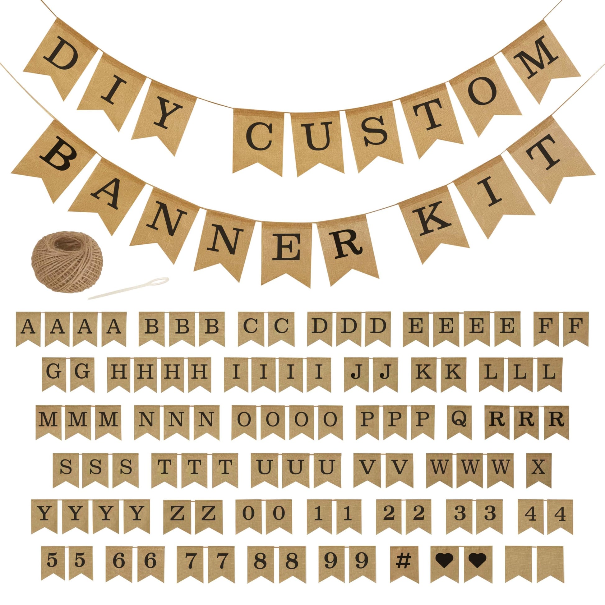 Banners (Black Lettering Burlap Kit)
