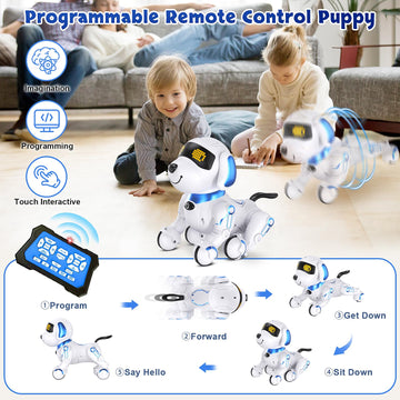 Mindpal Robot Dog Remote Control Robot Toys With Sing Dance, Kids Robot Toy, 17 Functions Dog E Interactive Robot Dog For 6+, Pr