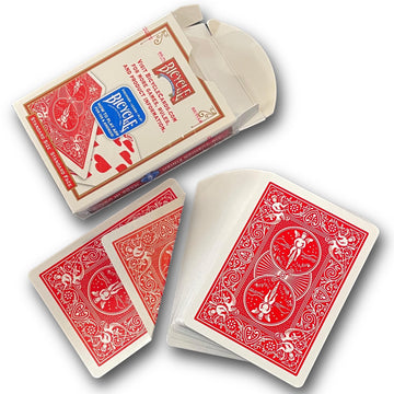 Hat Trick Magic Bicycle Rider Back Gaff Playing Card Decks (26 Red/Red 26 Blue/Blue)