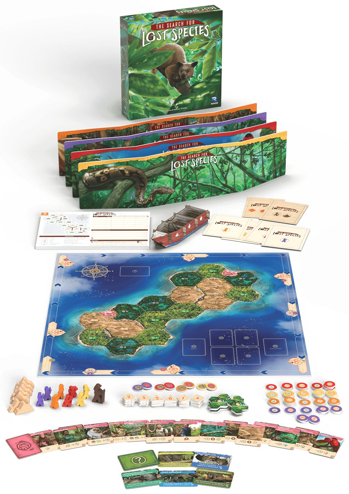 Renegade Games Studio The Search For Lost Species - Board Game, Renegade Games Original, Deduction Strategy Logic Animal Game, Ages 13+, 1-4 Players, 60-75 Min