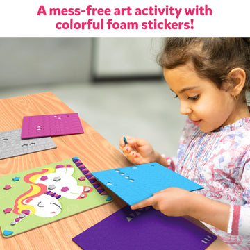 Skillmatics Foam Sticker Art Activity - Unicorns & Princesses, Mess-Free Fun For Kids, 800+ 3D Foam Stickers, Diy Felt Craft Kits, Gifts For Girls & Boys Ages 3, 4, 5, 6, 7