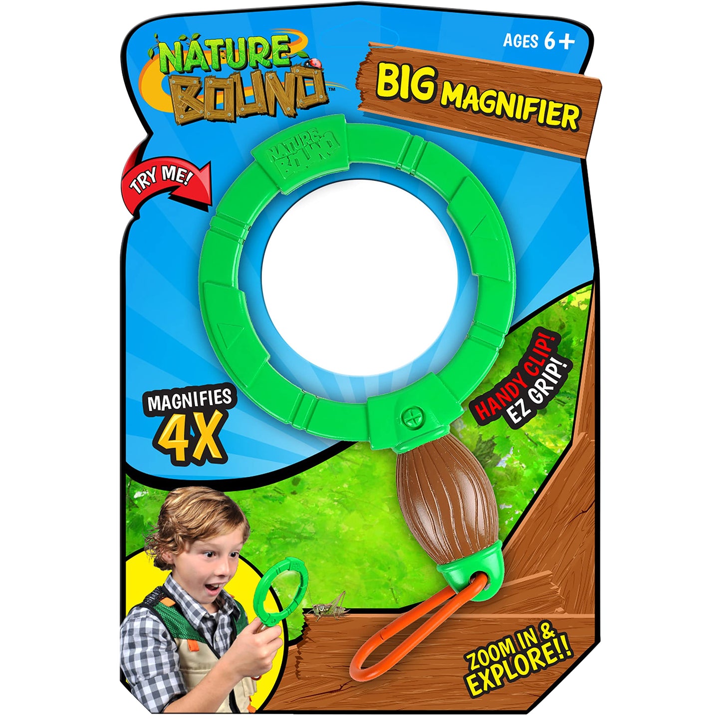 Nature Bound Big Magnifying Lense Toy, Green With Orange And Brown Trim, Model: Nb504
