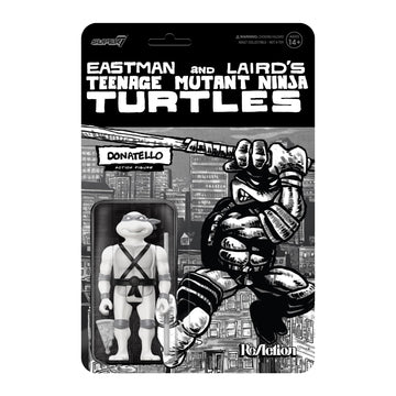 Super7 Teenage Mutant Ninja Turtles Donatello (Comic Grayscale) - 3.75' Tmnt Action Figure With Accessories Classic Cartoon Collectibles