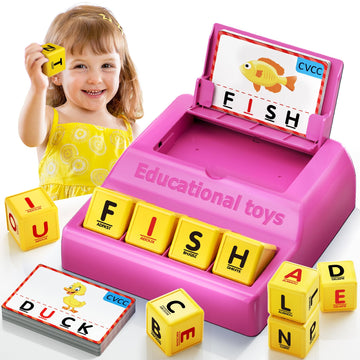 Montessori Matching Letter Game for Kids Ages 3-8 | Educational Learning Spelling Toys with Storage Function | Christmas Birthda