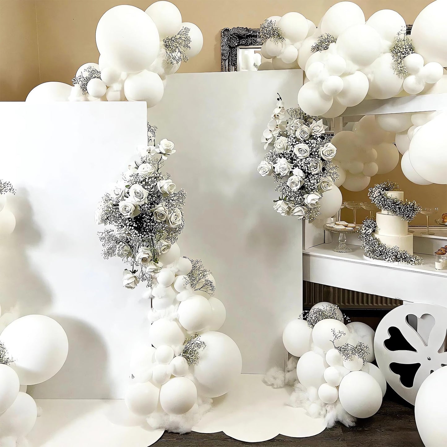 200 Pieces White Balloons Different Sizes 5 10 12 18 Inch White Balloon Arch Kit White Balloon Garland White Latex Balloon For B