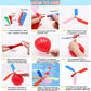 BAIVYLE Kids Toy Balloon Helicopter - 12 Pack, Small Rubber Flying Toys for Boys & Girls, Green White Red Yellow - Model A-006