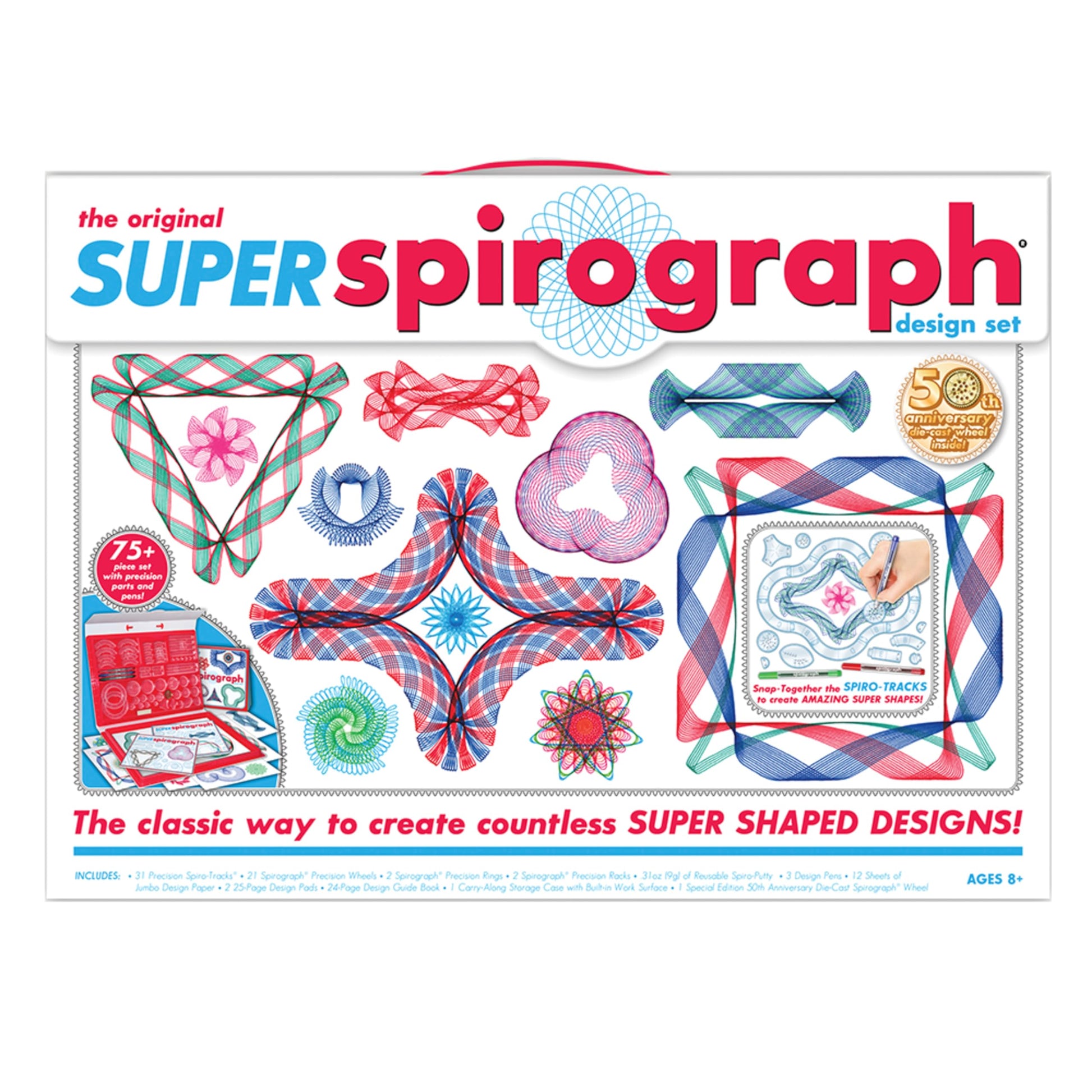 Spirograph Super 50th Anniversary Set -Arts and Crafts, Kids Toys, Art Supplies, Craft Supplies, Drawing Kit, Spiral Art, Classi