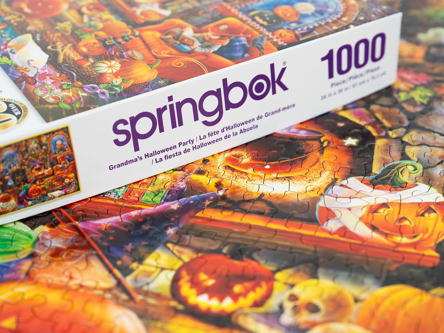 Springbok's Grandma's Halloween Party 1000 Piece Jigsaw Puzzle for Adutls Featues a Whimsical Halloween Scene for Puzzlers of All Ages