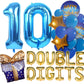 Atpata Funky 10Th Birthday Foil Balloons Decoration Party Supplies For Celebrating The Double Digit Milestone (Blue Gold)