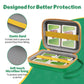 Tombert Carrying Case For Ptcg Trading Cards, Hard-Shell Storage Box Fits Magic Mtg Cards And Ptcg, Holds 300+ Cards(Green&Yellow)