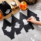 VIHOSE 16 Sets Halloween Ghost Paper Crafts Tissue Paper Lanterns Craft Kits Bulk Make Your Own Suncatchers Hanging Ornament DIY