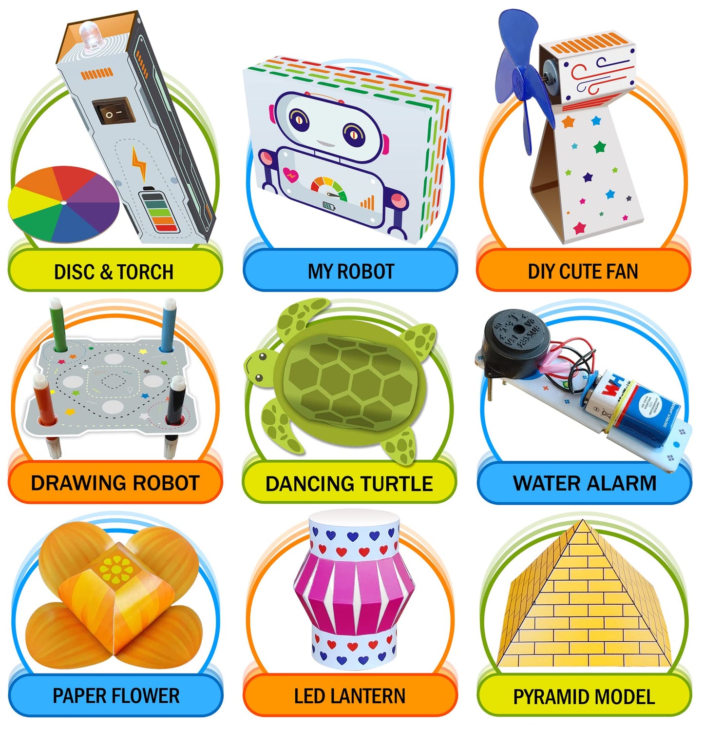 Kit4Curious 100 Diy Projects + 13 Activities - Science & Fun Innovation Kit - Steam Learning Hobby Science Exploration Toy - Sma