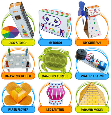 Kit4Curious 100 Diy Projects + 13 Activities - Science & Fun Innovation Kit - Steam Learning Hobby Science Exploration Toy - Sma