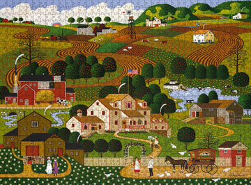 Buffalo Games 1000 Piece Puzzle - Old Homestead - Challenging Paper Puzzle - 26.75 x 19.75 inches - Perfect for Game Nights - Model 13329