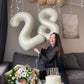 16 Balloon Number, Cream White Number 16Th Birthday Balloons 40 Inch, Sweet 16 Years Old Cream White Birthday Decorations For Bo