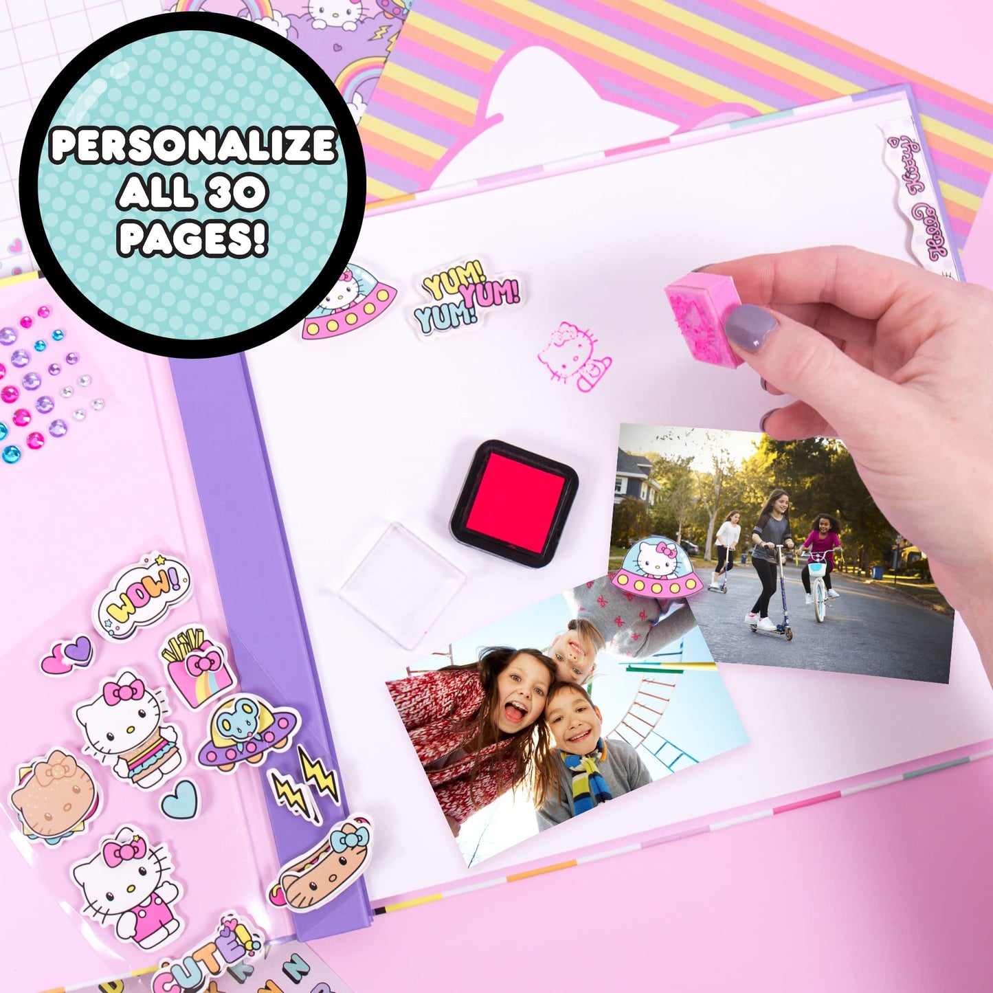 Hello Kitty All-in-One DIY , Design Your Own Scrapbook with Over 250 Essentials, Great Hello Kitty Toys for Weekend Activity, Ph