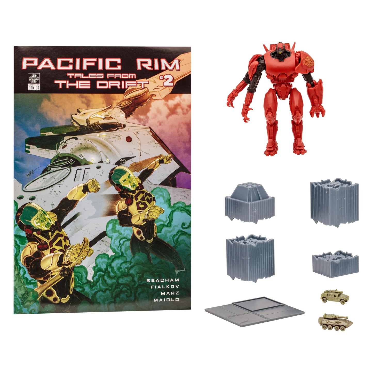 Pacific Rim McFarlane Toys Crimson Typhoon (Jaeger) 4 Scale Figure Playset with Comic
