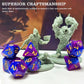 Ausiibto Mystery Dice, Dnd Dice Set Of 7 Random Polyhedral, Suitable For D&D Role Playing Table Games - Green