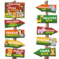 Hooqict 20 Pieces Safari Party Sign for Jungle Party Decorations Safari Decorations Directional Signs Classroom Wild Animal Birt