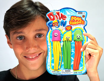 Ja-Ru 3 Pack Diving Buddies Dive Game Diving Toys Fun Swimming Pool Dive Toys Gem Diving Swimming Training Toy For Kids Sinker Toy 887-1A